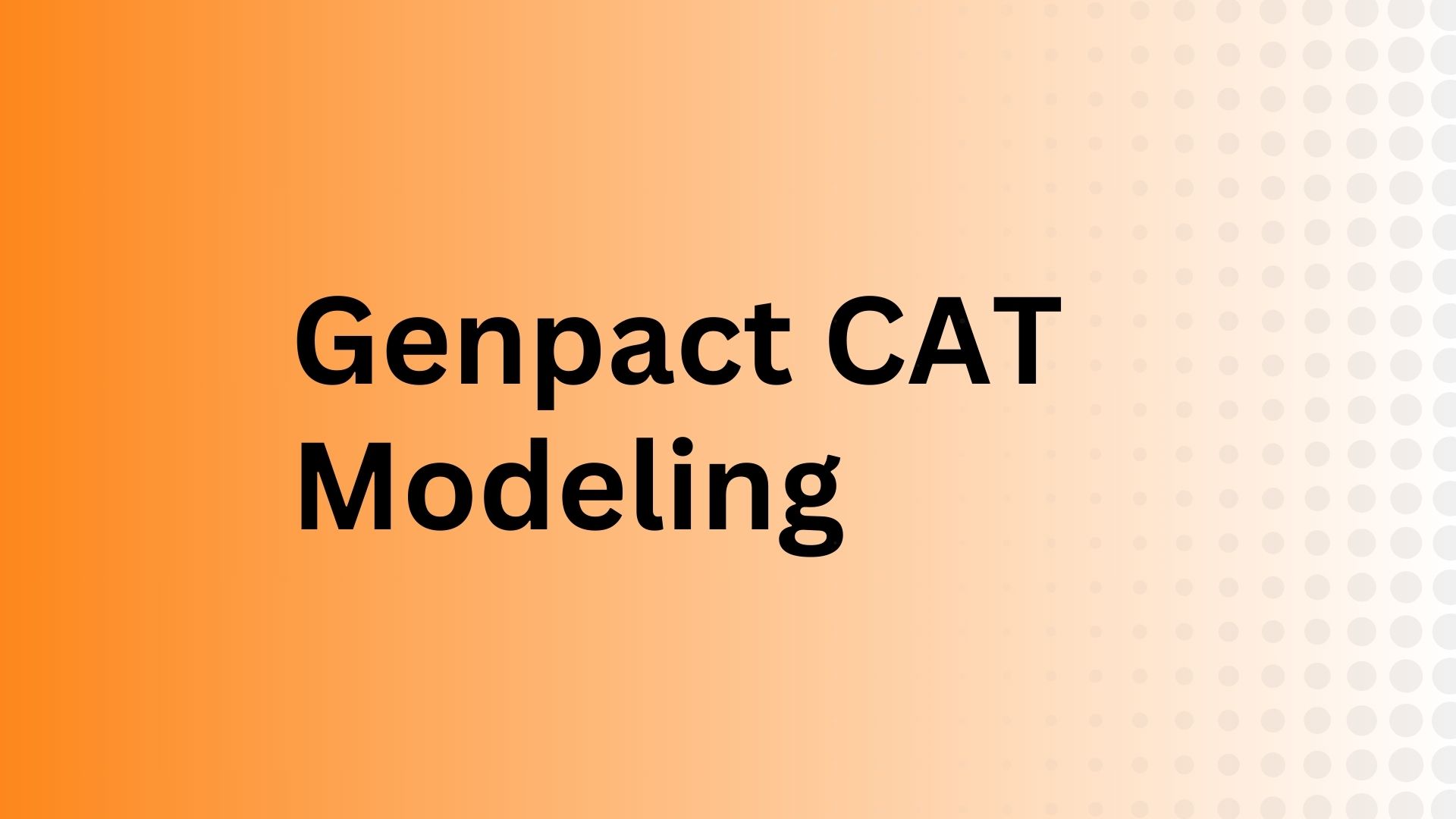 Genpact CAT Modeling